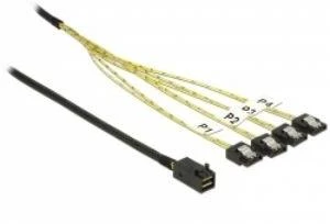 Delock Cable mini SAS HD SFF-8643 > 4 x SATA 7 kontaktų 0,5 m