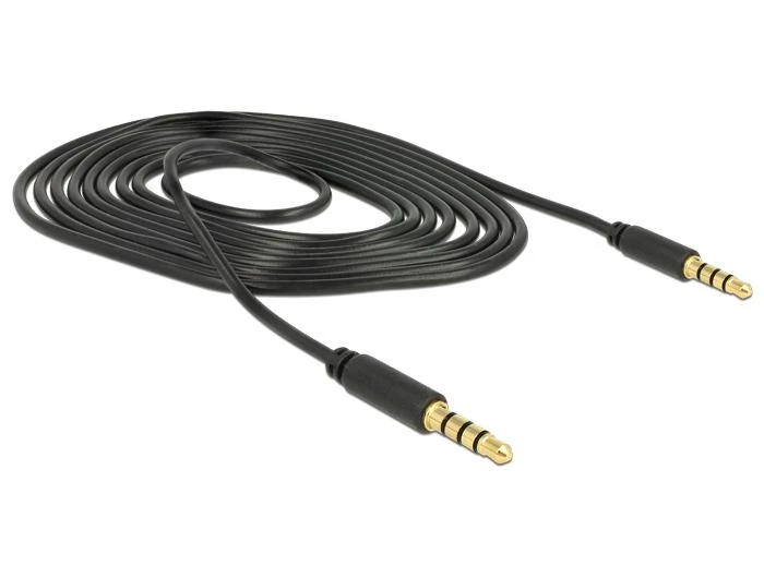 Delock 3,5 mm garso kabelis 2m su auksinėmis jungtimis