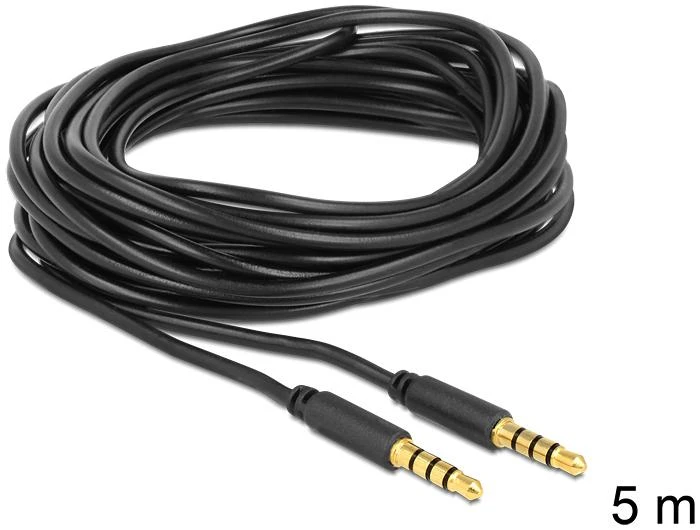 5 metrų ilgio 3,5 mm 4-pin garso laidas