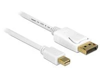 DeLOCK miniDisplayPort į DisplayPort kabelis, baltas