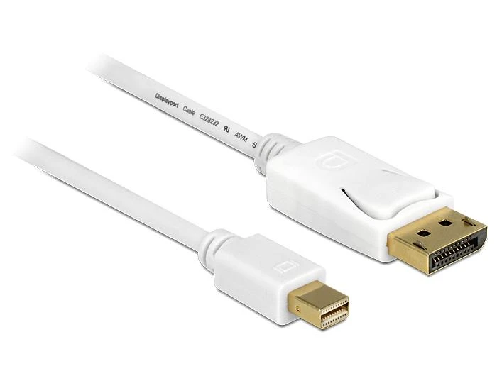 Mini DisplayPort - DisplayPort kabelis, baltas
