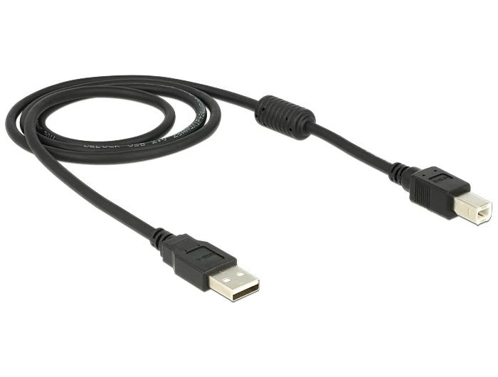 USB Delock - USB-B 1 m juodasis kabelis (83566)