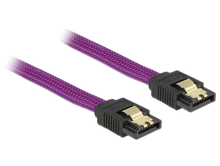 Delock Kabelis SATA III 6Gb/s 50cm (metaliniai skląsčiai) Premium