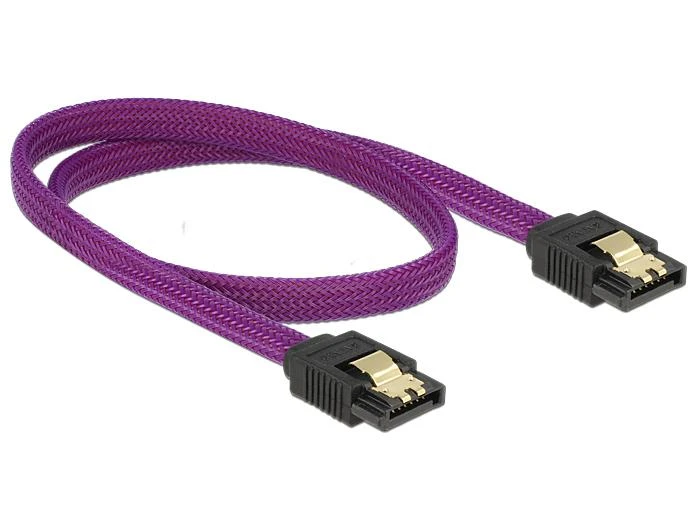 Delock Kabelis SATA III 6Gb/s 50cm (metaliniai skląsčiai) Premium