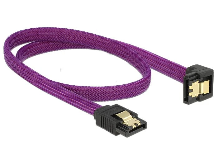 Delock SATA - SATA, 0.5m, Violetinis (83696)