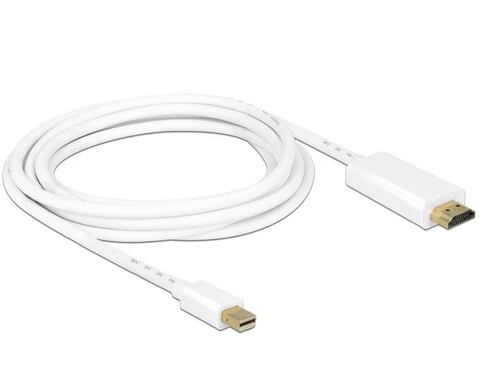Delock baltas mini DisplayPort į HDMI laidas, 2m