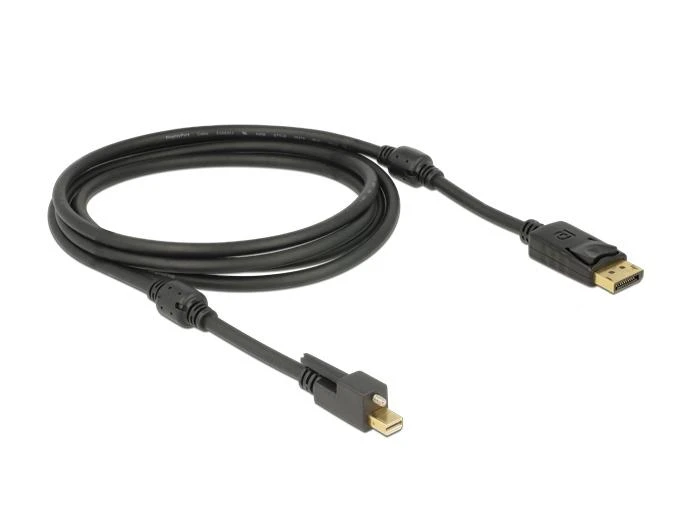 Mini DisplayPort - DisplayPort 2m kabelis su varžtais