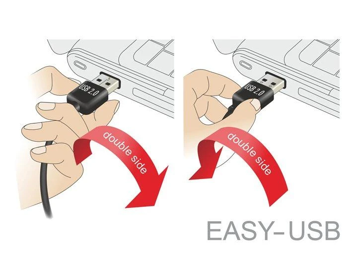 Kabelis USB Delock USB-A - 3 m Juodas (83857)