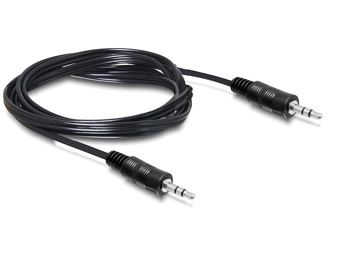 Kabelis Delock Jack 3.5mm - Jack 3.5mm 2.5m juoda (84001)