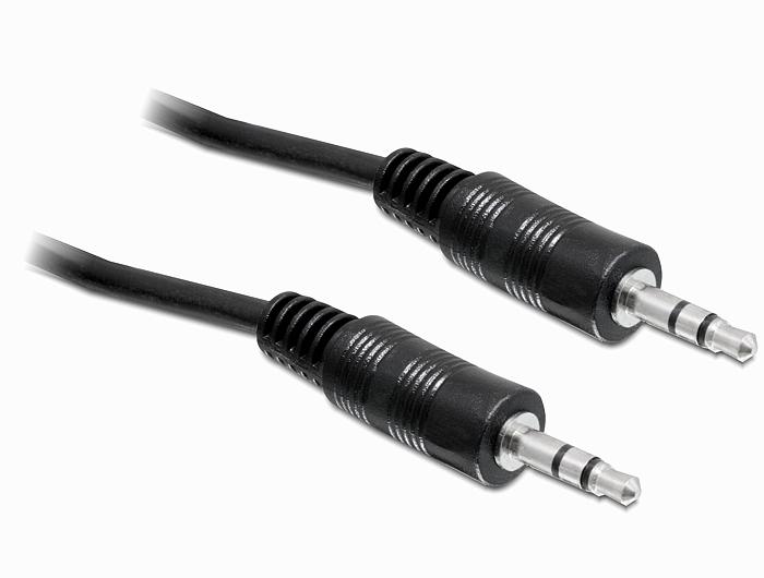 Kabelis Delock Jack 3.5mm - Jack 3.5mm 2.5m juoda (84001)