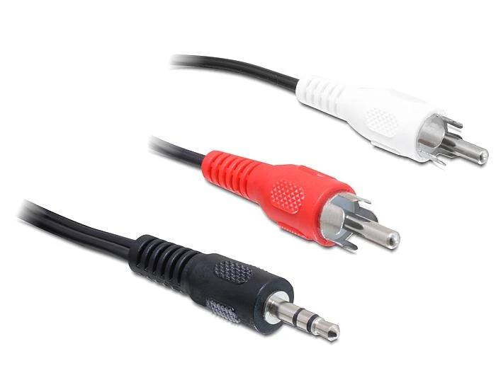 Garso kabelis su 3.5 mm ir 2 RCA jungtimis