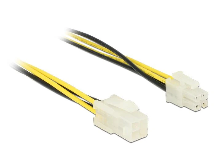 Delock ATX/EPS 4-pin - ATX/EPS 4-pin, 0.3m, Geltonas (84954)