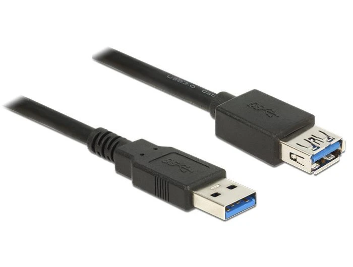 DELOCK ilgintuvas USB 3.0 Type-A male > USB 3.0 Type-A Mother 3.0 m juodas