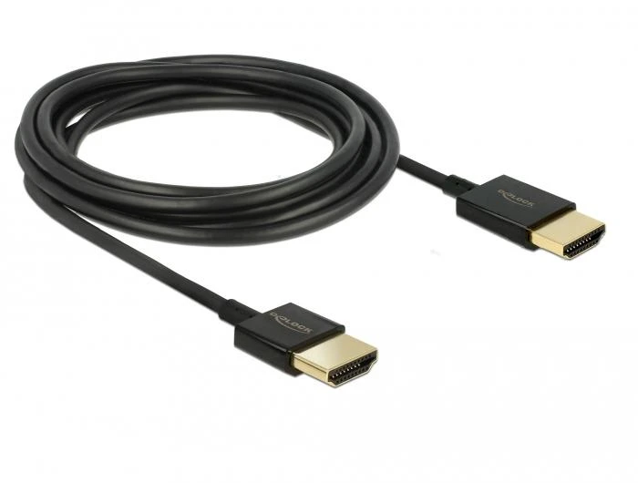 Delock HDMI kabelis 0,25 m su auksuotomis jungtimis