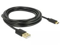 Delock kabelis USB 2.0 Type-A kištukas > Type-C™ 2.0 kištukas 3,0 m juodas