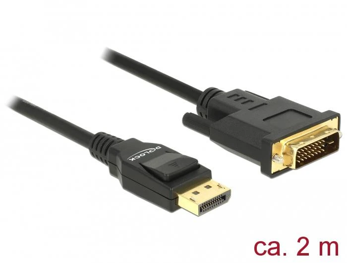 DisplayPort į DVI 24+1 kabelis, 2 metrų