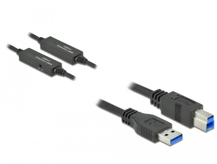 DELOCK Active USB 3.2 Gen 1 A tipo USB iki B tipo USB kabelis 10 m