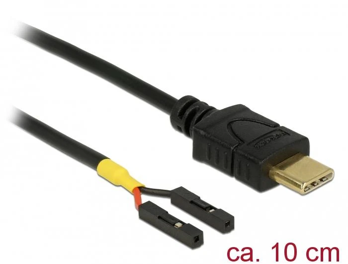 „Delock“ kabelis USB Type-C™ 2.0 kištukas > 2 x smeigtukų lizdas, vienos galios 10 cm