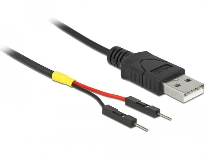 Kabelis USB Delock USB-A - 2x1-pin 0.3 m Juodas (85402)