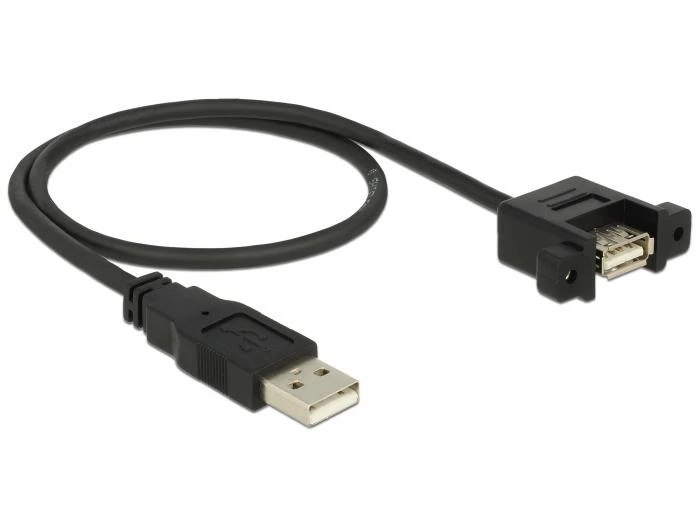 Delock kabelis USB 2.0 A kištukas > USB 2.0 A kištukas, skirtas montuoti 0,5 m