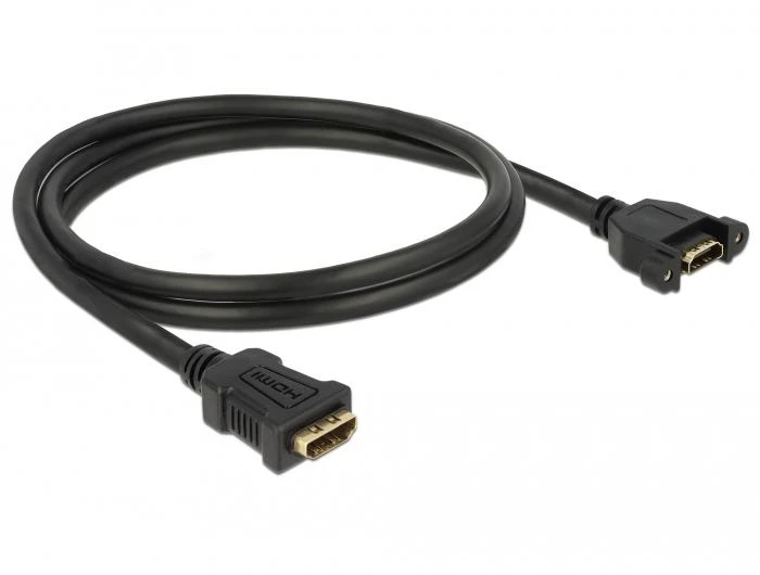 Delock Kabelis HDMI A Buchse > HDMI A Buchse zum Einbau 4K 30 Hz 1 m