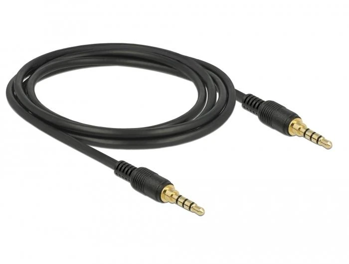 Audio laidas 3,5 mm 4 pin, 2 metrų