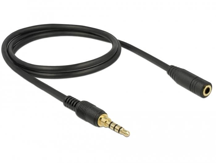 Juodas 3,5 mm garso ilgintuvas 2m