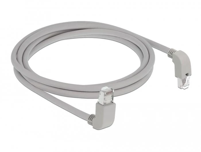 Delock Netzwerkkabel RJ45 Cat.5e SF/UTP oben / unten gewinkelt 2 m