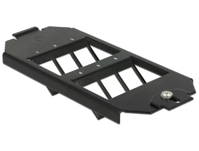 Delock Keystone Halterung 6 Port für Bodentank