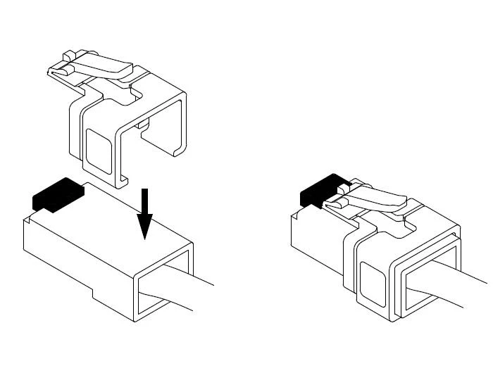 RJ45 remonto segtuko montavimo principas