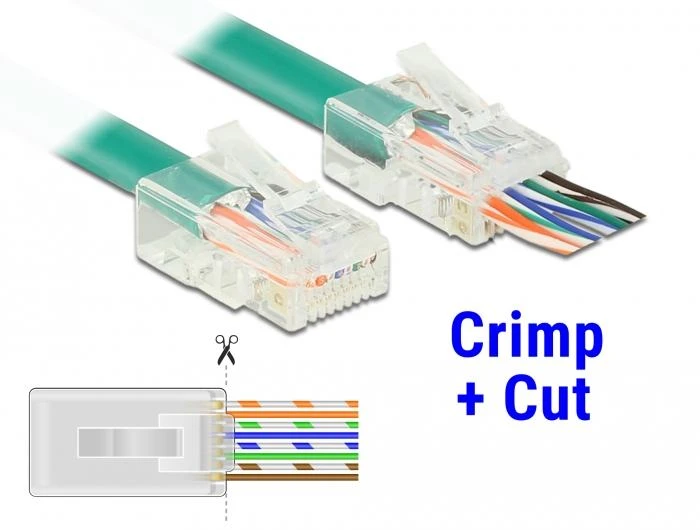 Delock RJ45 Crimp + Cut kištukas Cat .5 e UTP 20 Stk.