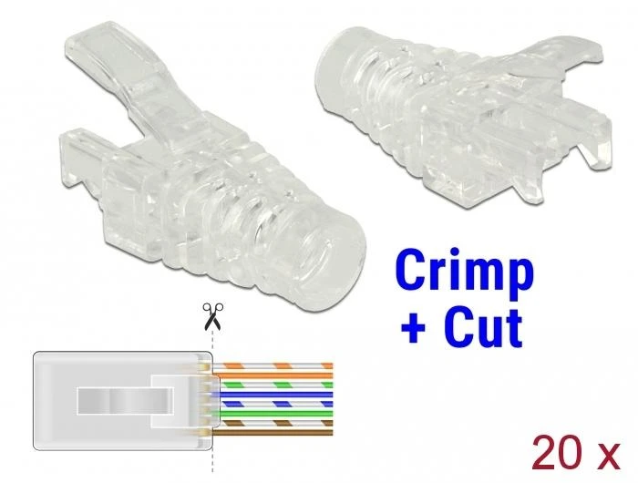 DELOCK Crimp&Cut RJ45 Knickschutz St 20Stk