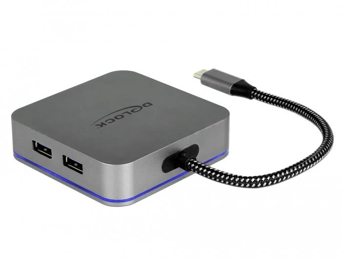 Delock USB-C stotelė su pintos tekstūros laidu