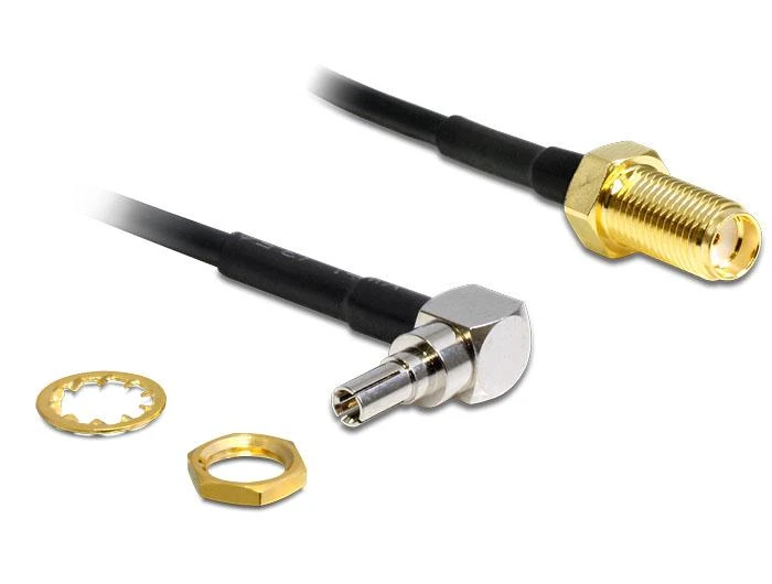 SMA į CRC-9 kampinis adapteris su montavimo elementais