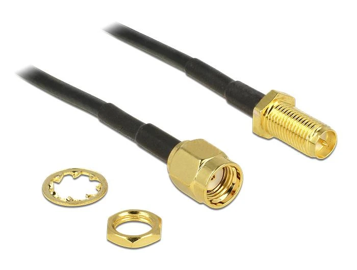 Delock antenos kabelis RP-SMA kištukas > RP-SMA kištukas, skirtas montuoti 200 mm