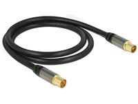 Delock antenos kabelis 1m juodas (88922)