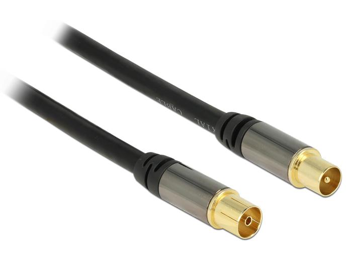 Delock antenos kabelis 1m juodas (88922)