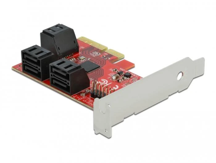 DELOCK 6 prievadų SATA PCI Express x4 plokštė - žemo profilio formatas