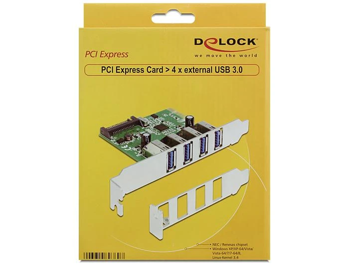 „Delock PCI Express“ kortelė > 4 x USB 3.0