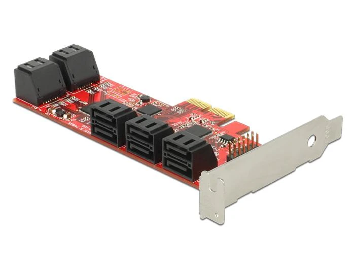 Delock PCI Express kortelė > 10 x vidinė SATA 6 Gb/s, žemo profilio formos koeficientas