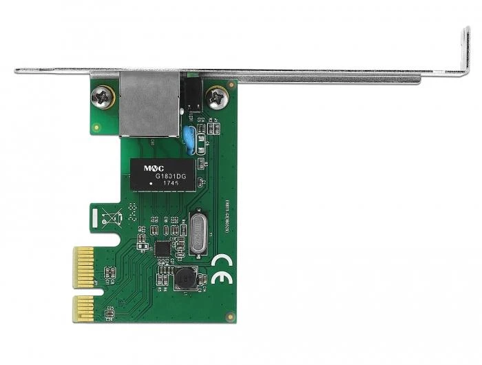 DELOCK Gigabit LAN 1x RJ45 + žemo profilio Delock