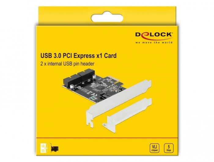 Delock PCI Express kortelę prie 2 x vidinių USB 3.0 kontaktų jungčių