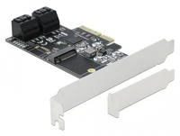 Delock 4 prievadų SATA ir 1 lizdas M.2 Key B PCI Express x4 kortelė