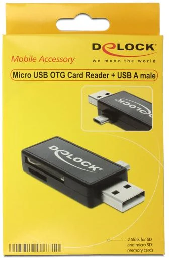 Skaitytuvas Delock USB 2.0/microUSB (91731)