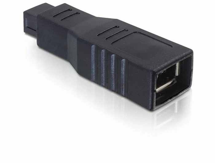 FireWire 9-to-6 pin adapteris, šoninis vaizdas