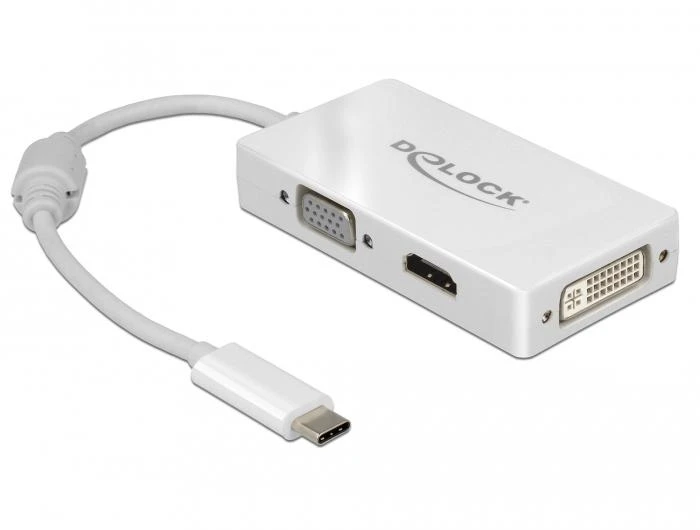 Delock USB-C daugiafunkcis vaizdo adapteris 3-in-1