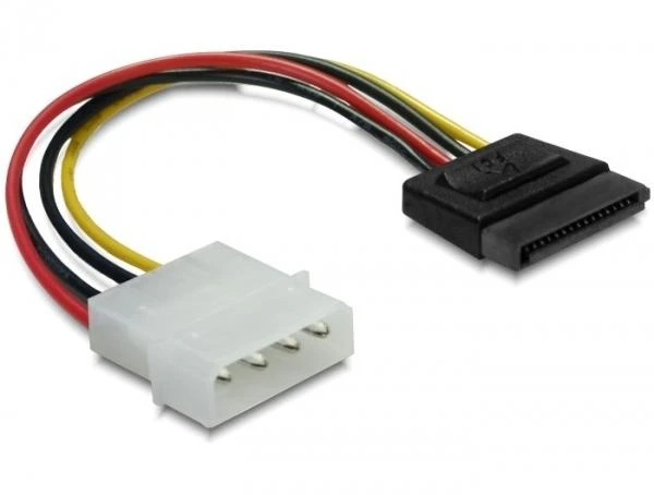 KABELIS ZASILAJĄCY WEWNĘTRZNY MOLEX(M)->SATA(F) 12CM DELOCK
