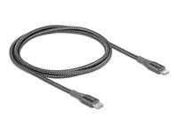 Kabelis USB Delock Delock Daten- und Ladekabel USB Type-C™ zu Lightning™ für iPhone™, iPad™ und iPod™ grau 1 m MFi