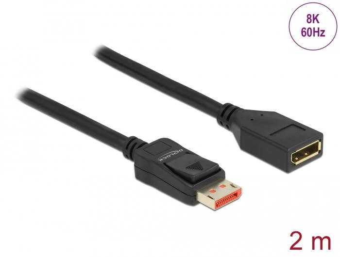 DisplayPort ilginimo kabelis su jungtimis