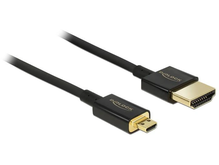 Delock HDMI į Micro HDMI laidas su aukso spalvos jungtimis